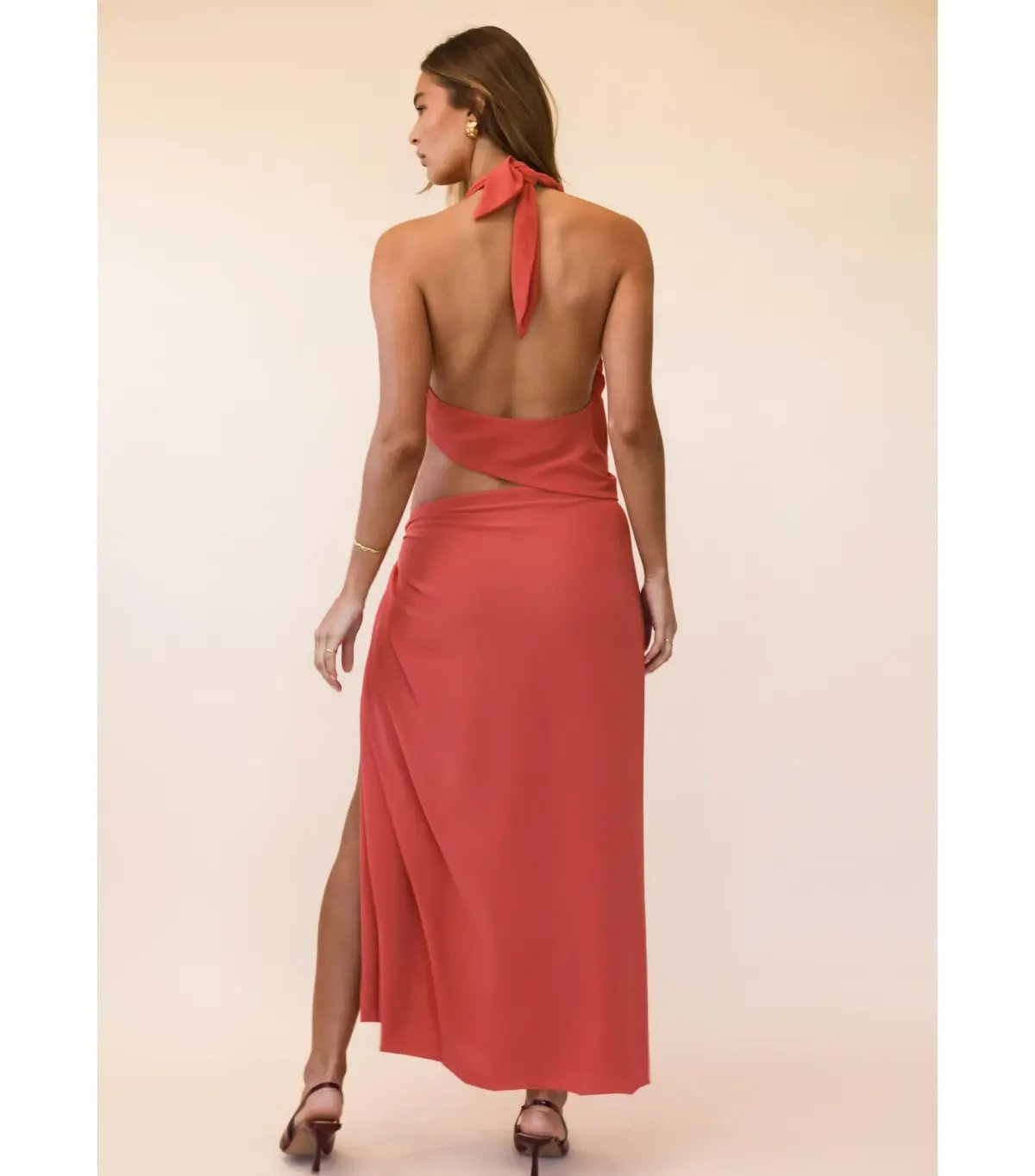 Koster Kulture Bobbies Top and Maxi Skirt Set in Coral Size S / AU 8 photo 4
