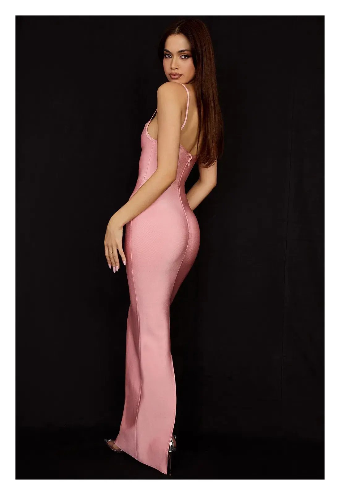 House of CB Fifi Bandage Maxi Dress Fairy Pink Size M / AU 10 photo 3