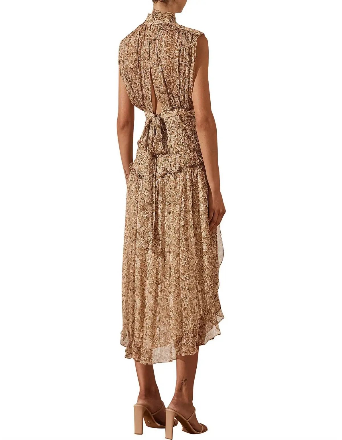 Shona Joy Ambar Sleeveless Midi Dress Floral Size 8 / S photo 3