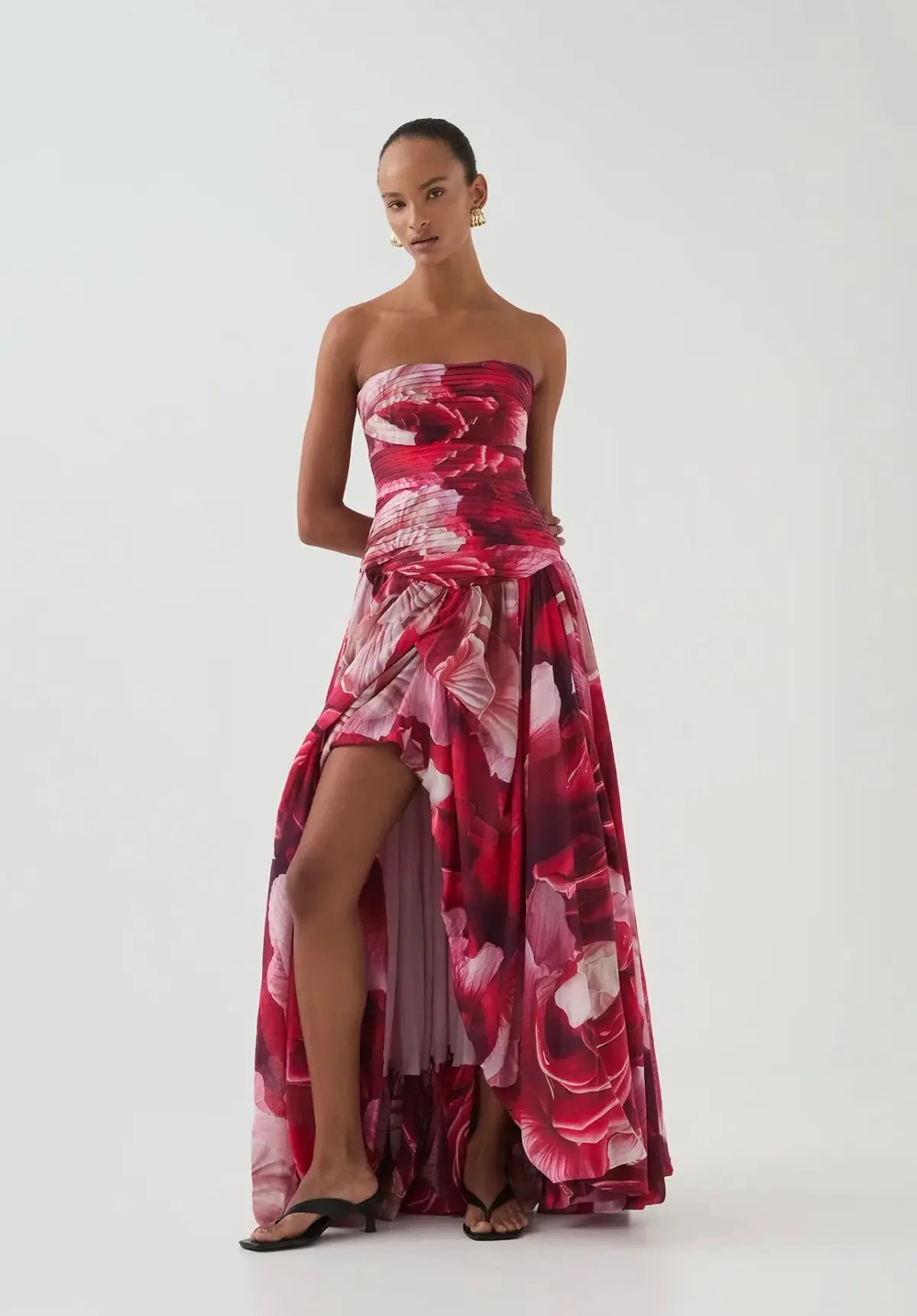 Aje Flora Gown Prismatic Floral Red Size AU 14 photo 2