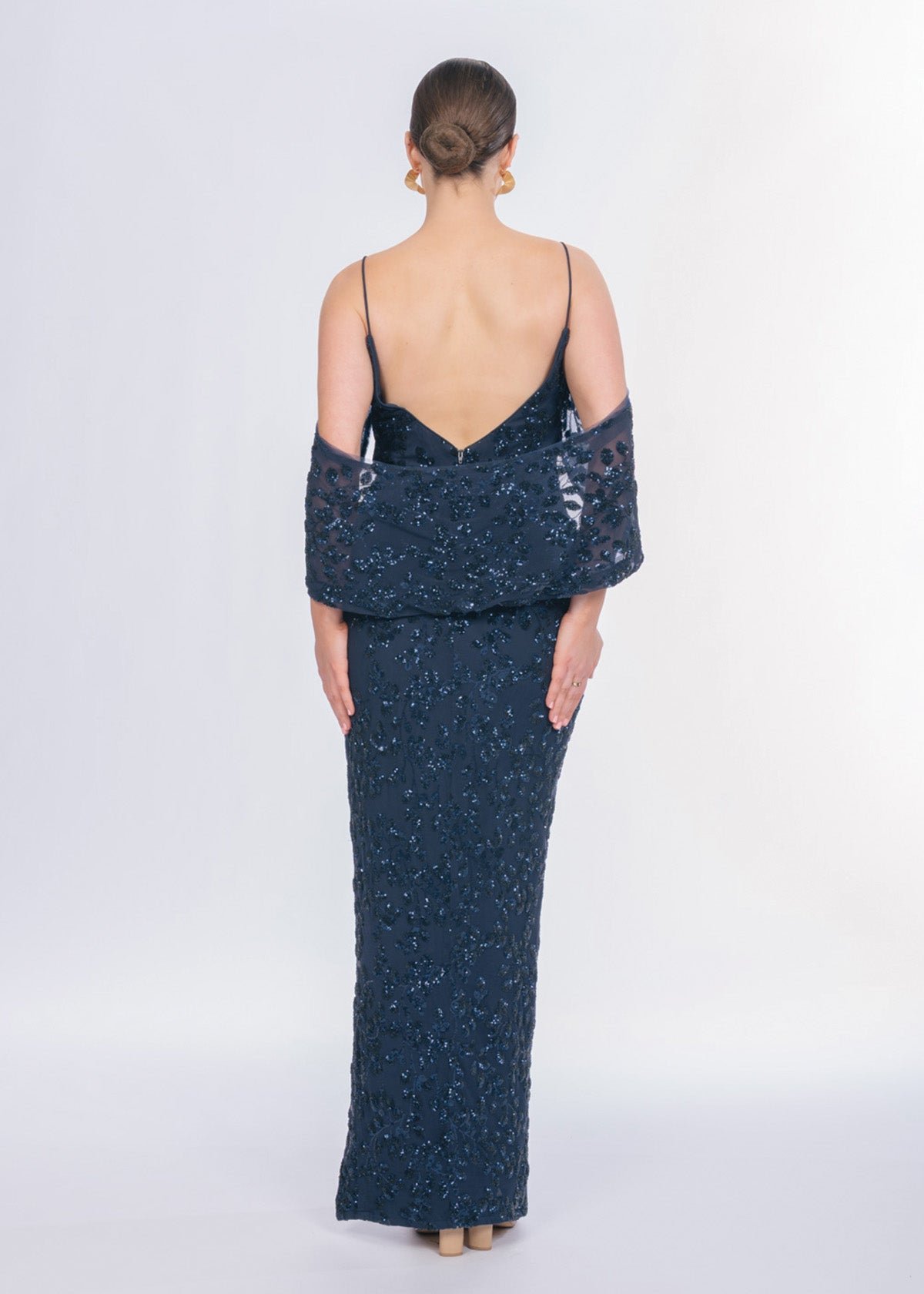 Lavinia Sequin Dress in Navy (Tk048) photo 3