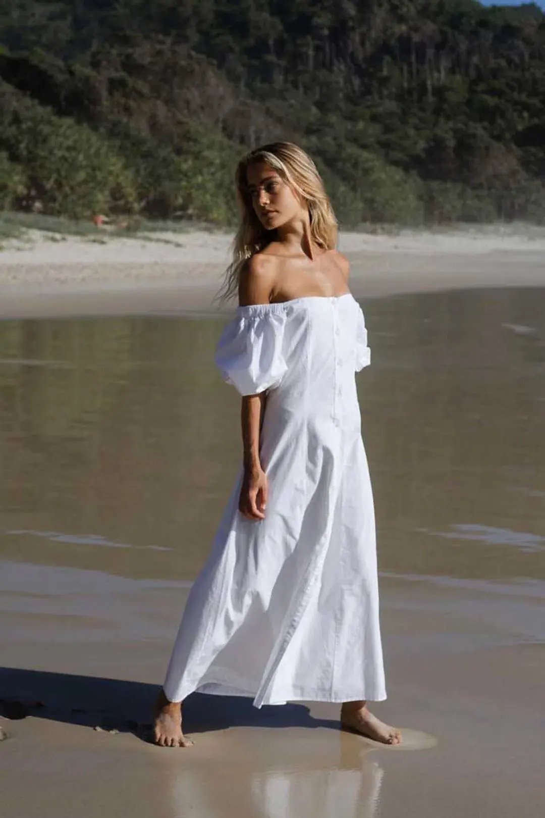 Maurie And Eve Luer Floor Length Dress White Size 14 photo 7