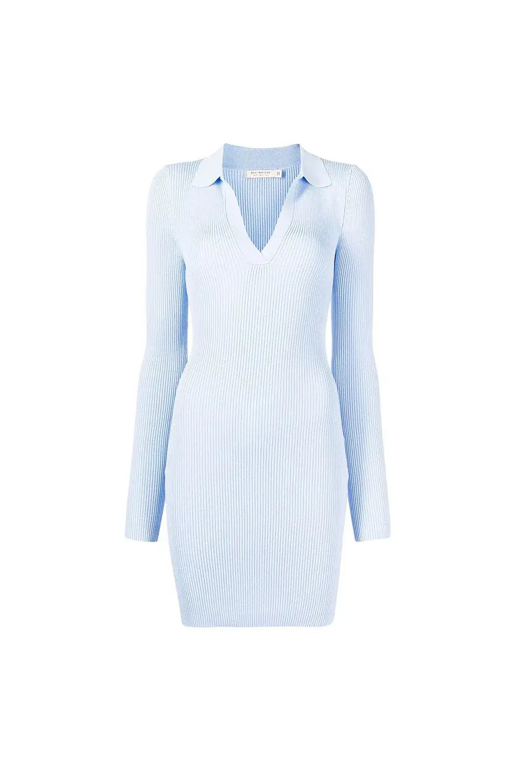 Bec & Bridge Harper Knit Mini Dress Sky Blue Size 6 / AU 10 photo 4