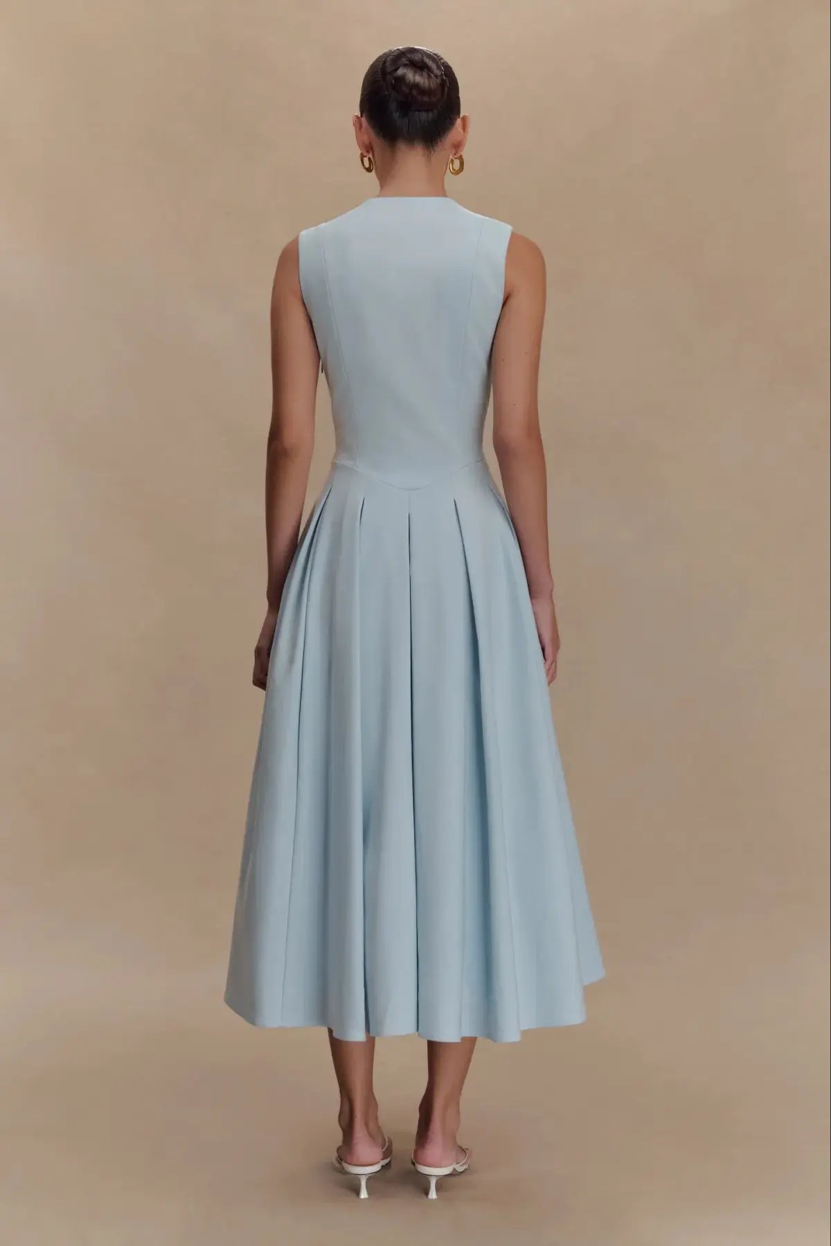 Meshki Keely Cotton Sleeveless Midi Dress - Sky Blue photo 2