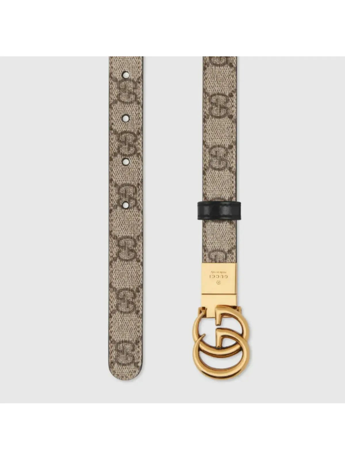 Gucci GG Marmont Reversible Thin Belt Black photo 3