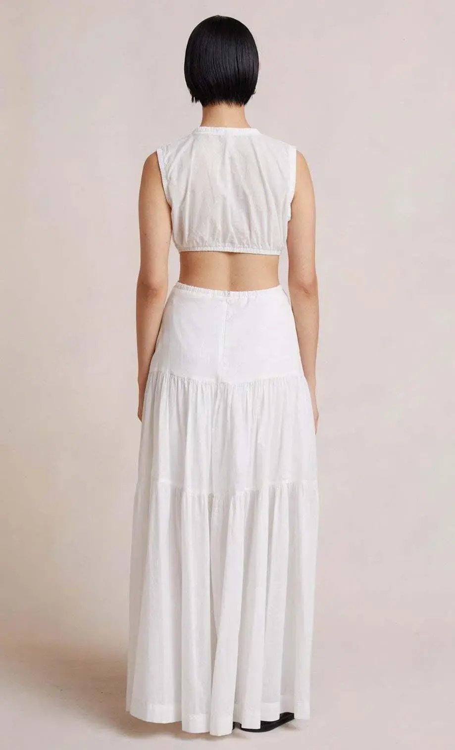 Bec & Bridge Desert Plain Palms Maxi Dress White Size 6 photo 2