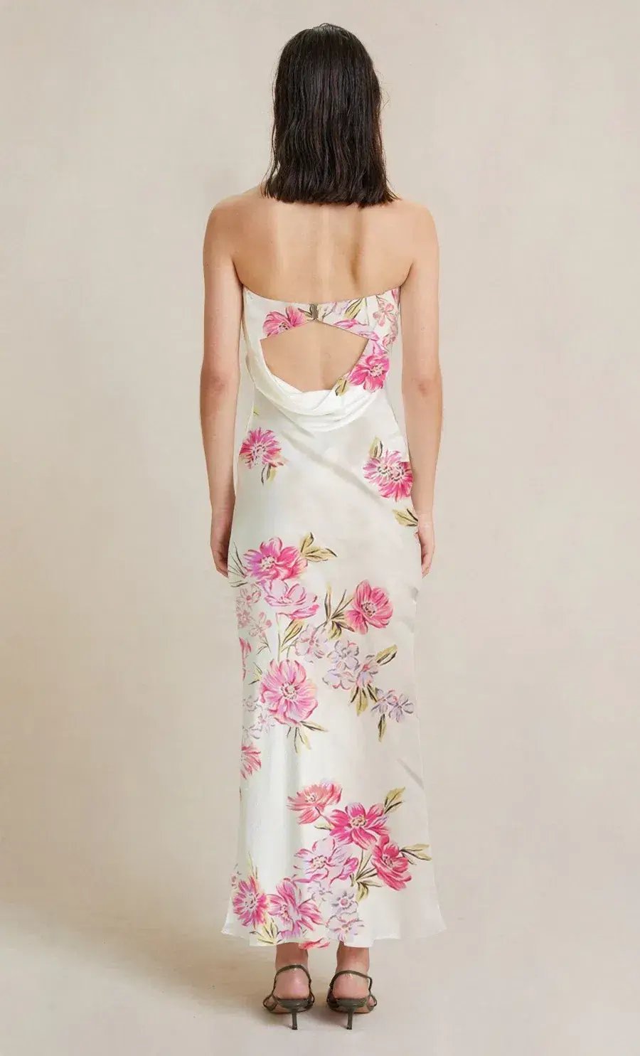 Bec & Bridge Tropic Fauna Strapless Dress White Size AU 10 photo 3