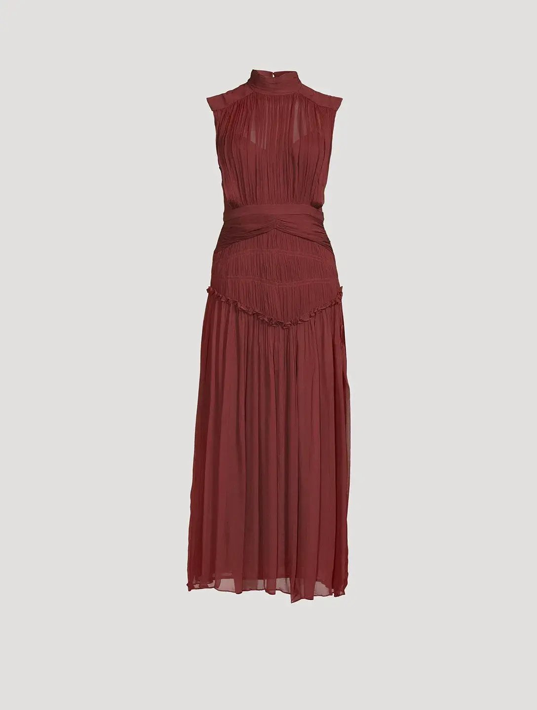 Shona Joy Midi Dress Burgundy Red photo 4