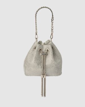 Olga Berg Sylvie Crystal Pouch Silver photo 2