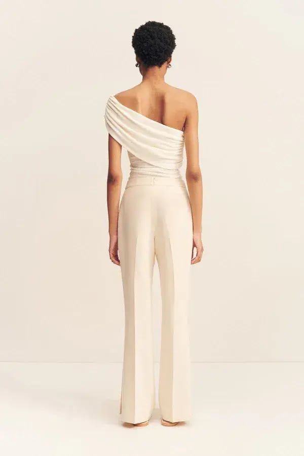 Shona Joy Irena Side Split Button Pant in Rice Size photo 3