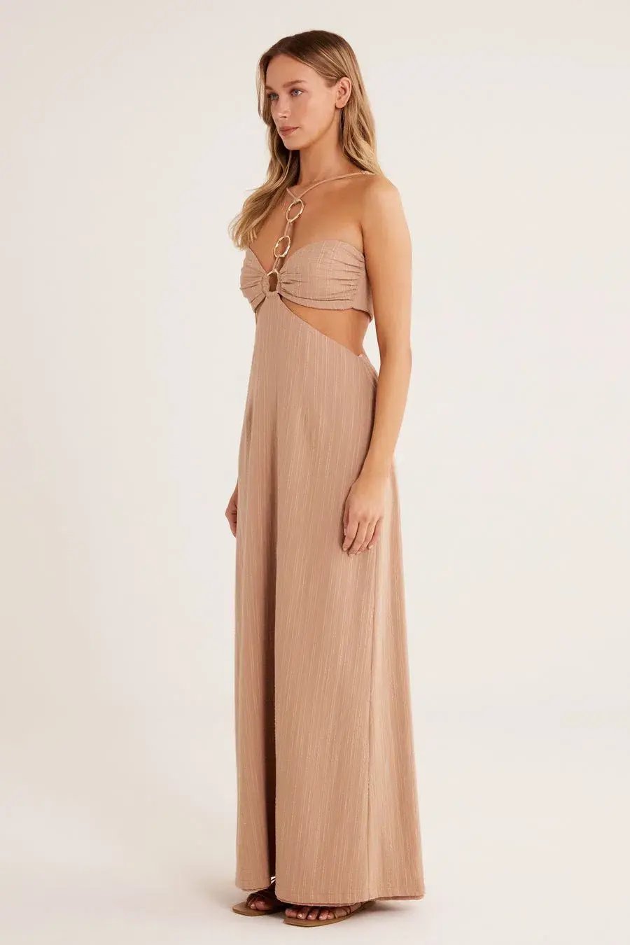 Rumer Playa Maxi Dress Nude Size 8 photo 2