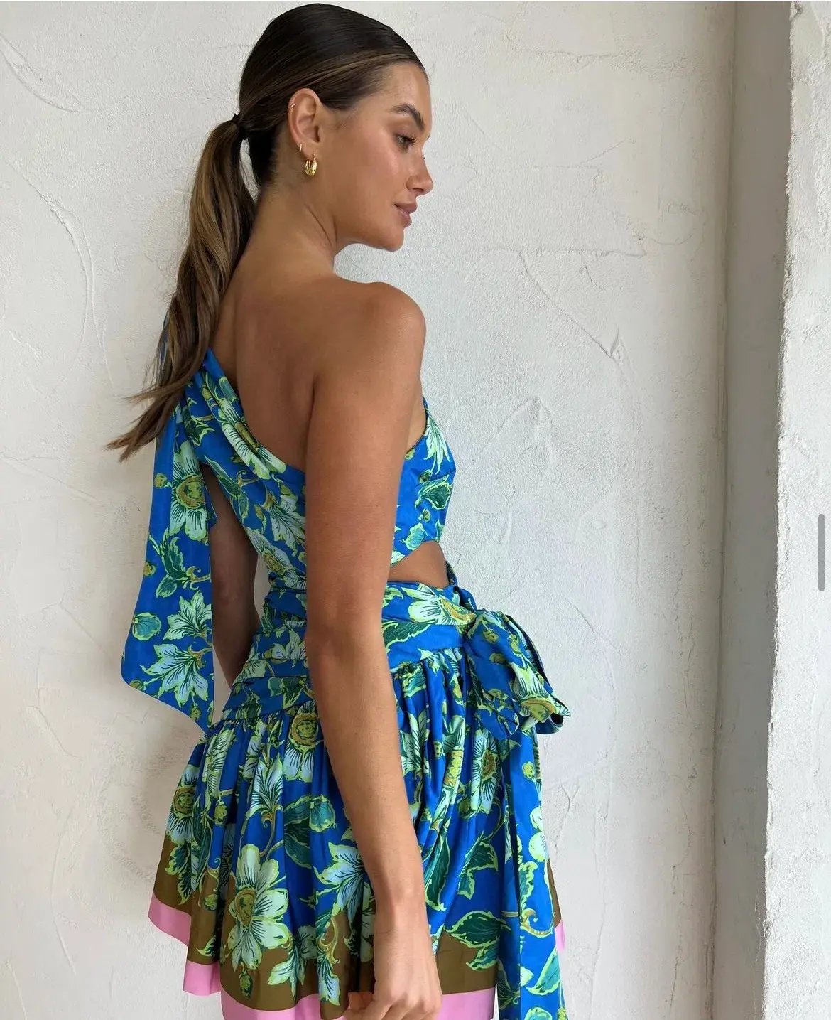 Alemais Winnie One Shoulder Mini Dress Floral Size 10 photo 3