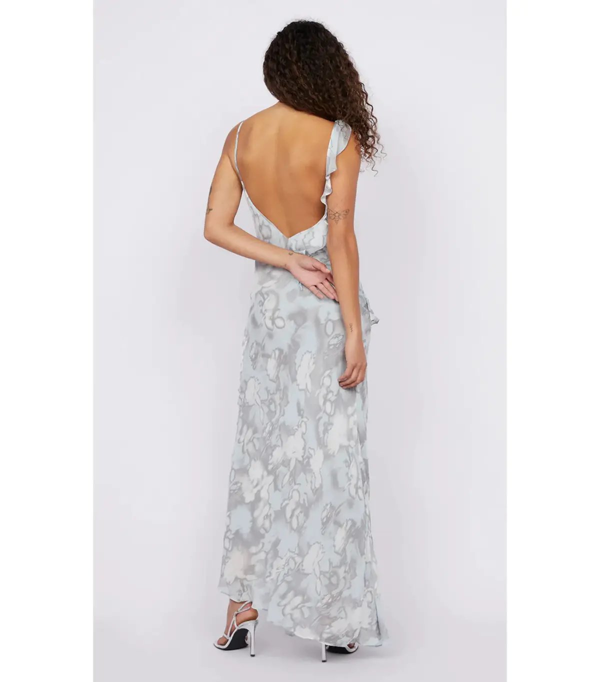 Bec & Bridge Zabelle Frill Maxi Dress in Moonshadow Size AU 6 photo 3