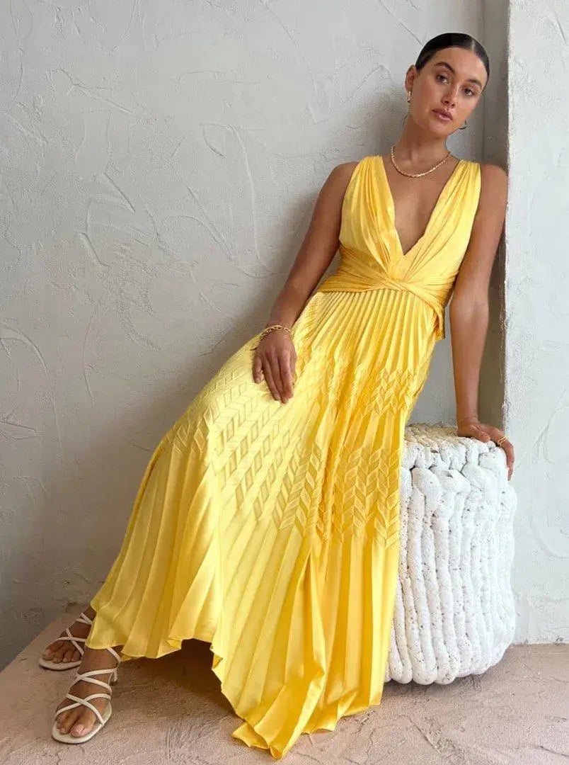 Acler The Bettencourt Dress in Sunshine Size 8 photo 2