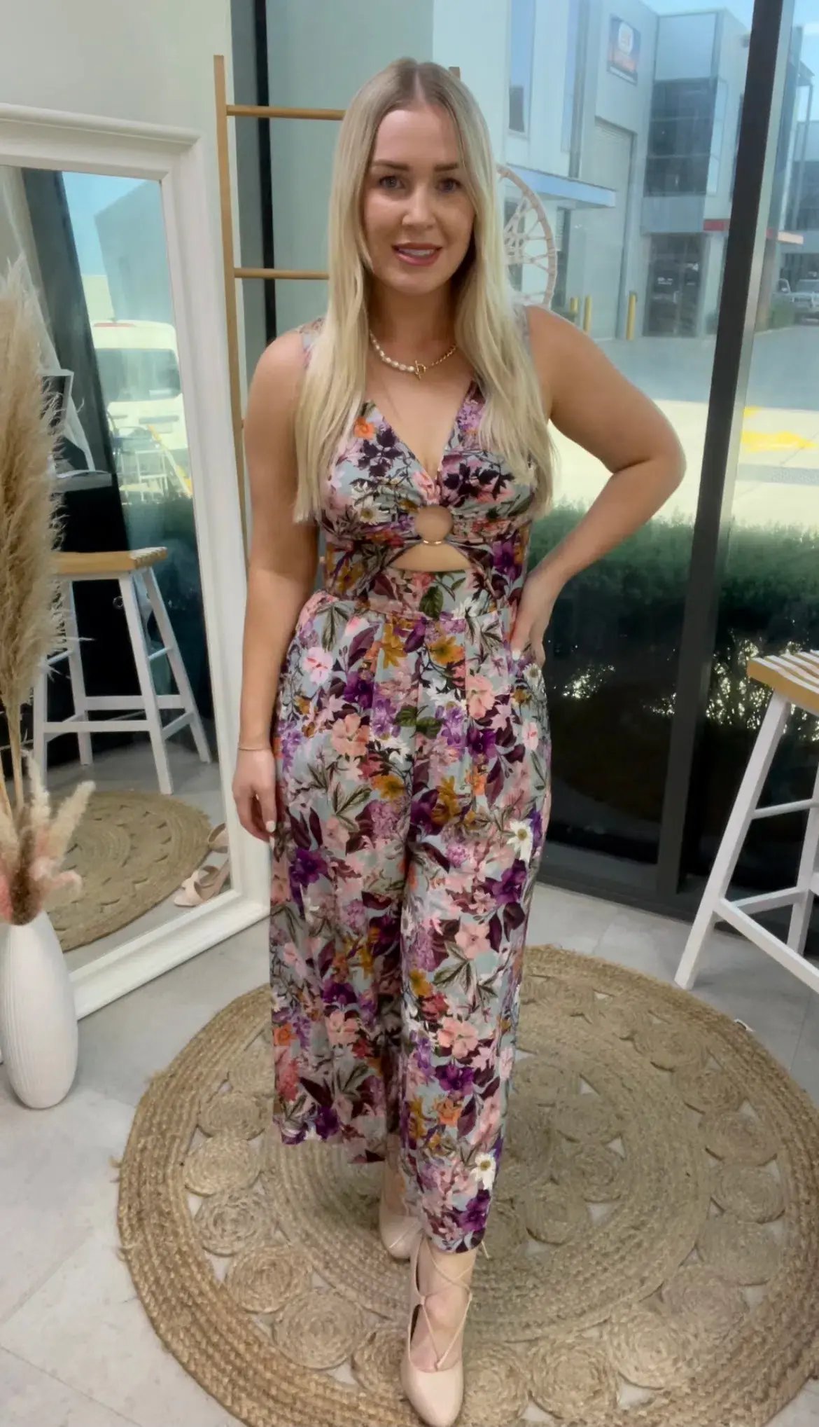 Sheike Hannah Floral Jumpsuit  Size 8 photo 4
