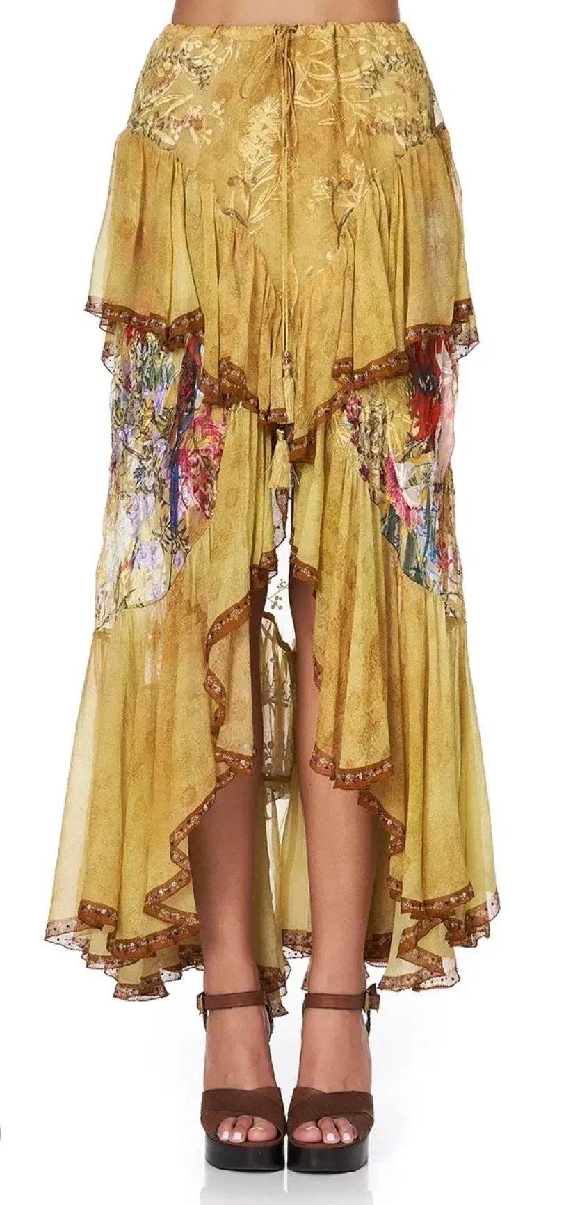 Camilla Among the Gumtrees Off Shoulder Halter Top and Maxi Skirt With Double Frill Set Print Size L photo 4