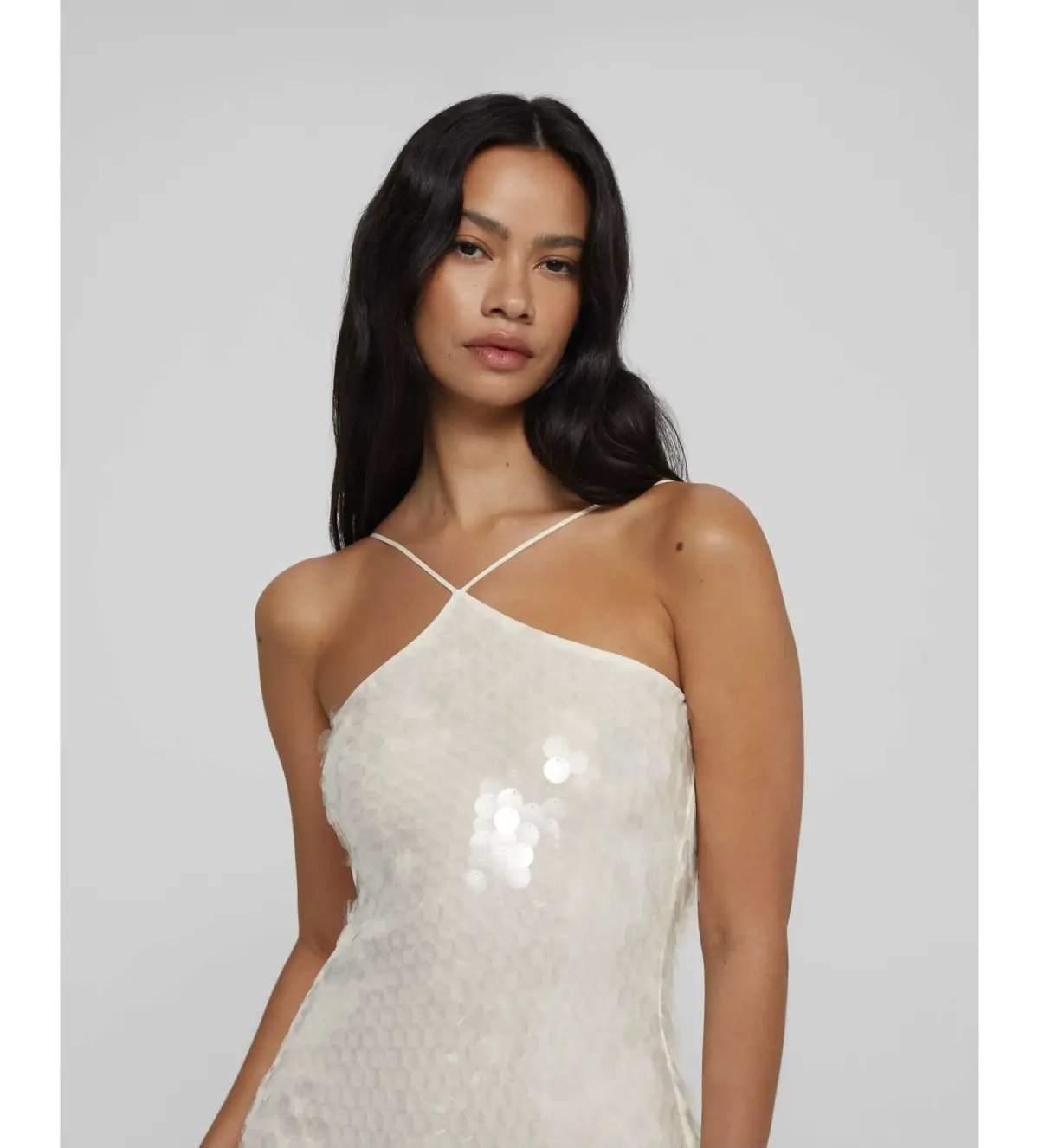Rat & Boa Emmanuella Halter Maxi Dress in White Sequin Size XS / AU 6 photo 7