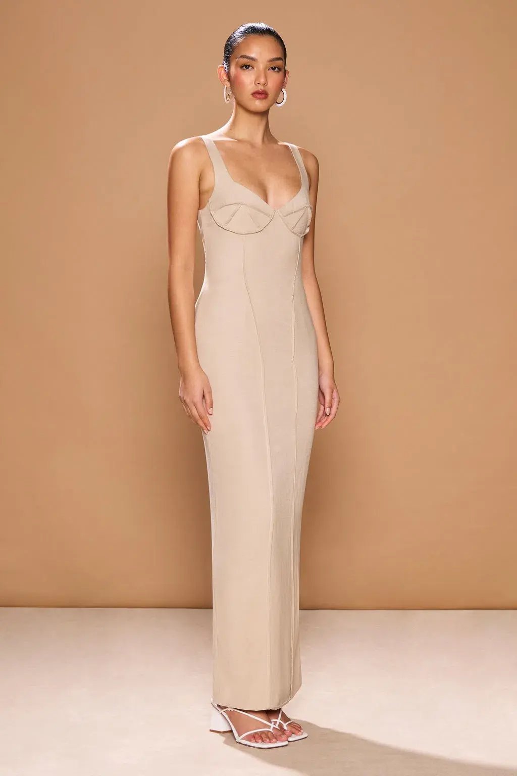 Sonya Moda Amar Dress in Natural Beige Size 6 photo 2