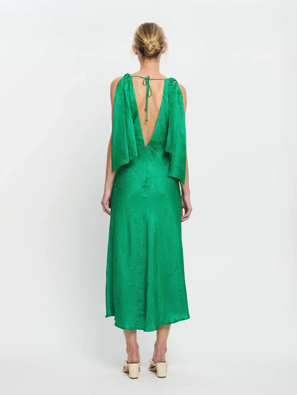 Kivari Adriana Maxi Dress Emerald Green Size 12 photo 2