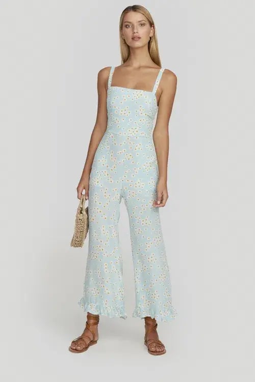 Faithfull the Brand Frankie Jumpsuit Jasmin Floral Print Size Small photo 2