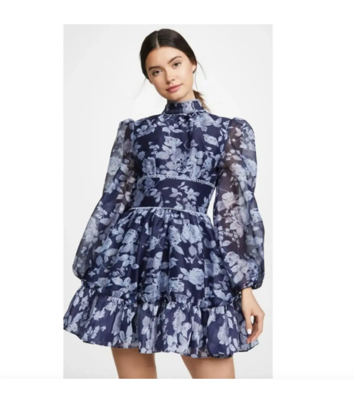 Keepsake the Label Halo Mini Dress Blue Floral Size XXS / AU 4 photo 2