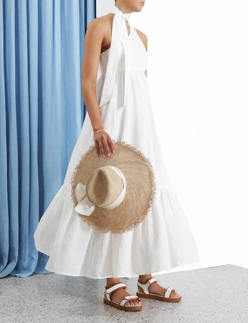 Zimmermann Juliette One Shoulder White Maxi Dress White Size 0 /AU 6 photo 4
