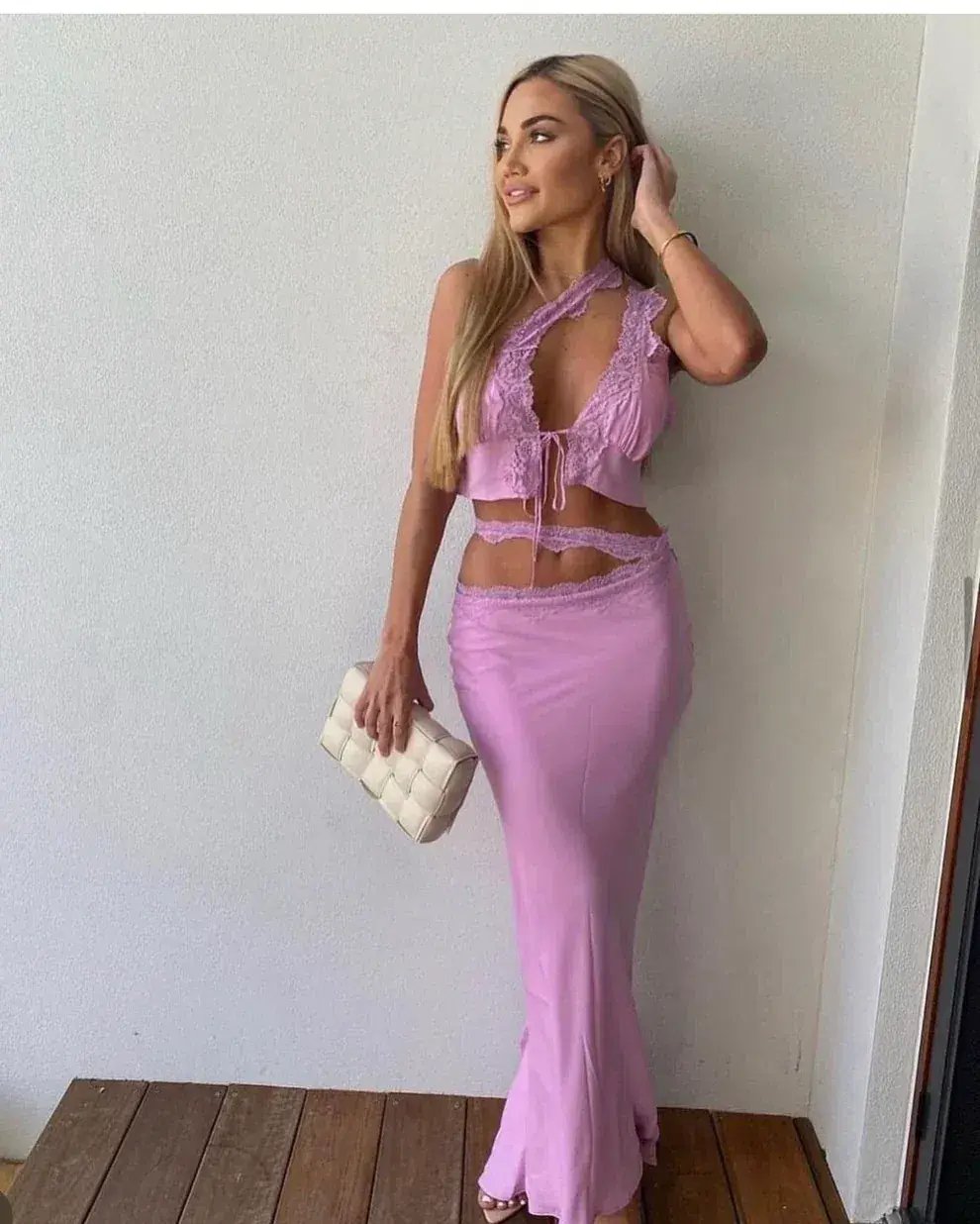 House of CB Lorena Crop & Mathilda Skirt Set Pink S/Au 8 photo 3