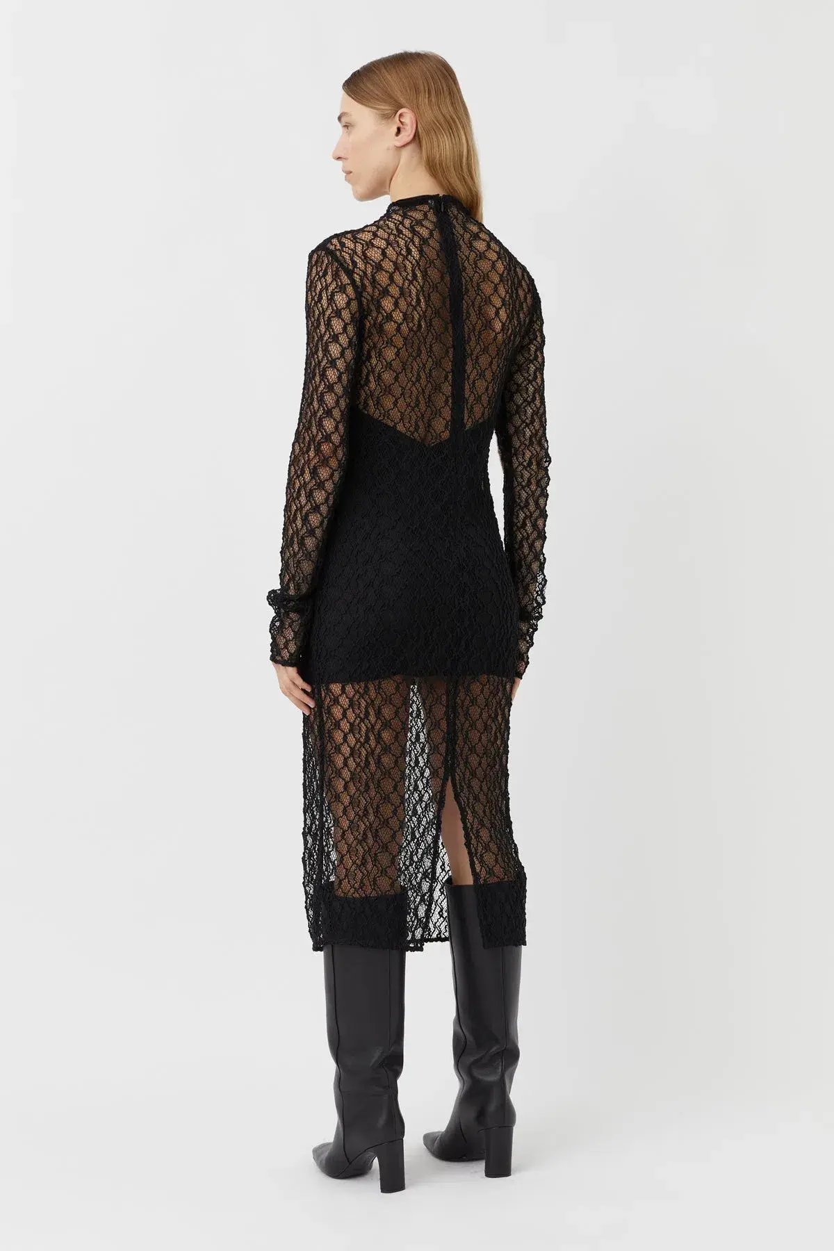 Camilla and Marc Eros Long Sleeve Midi Dress Black Size M / AU 10 photo 3