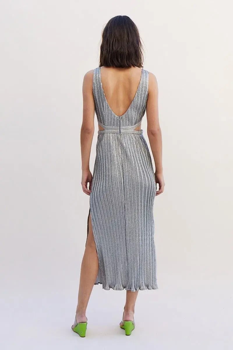 Suboo Ana Sleeveless Maxi Dress Silver Size XS / AU 6 photo 3