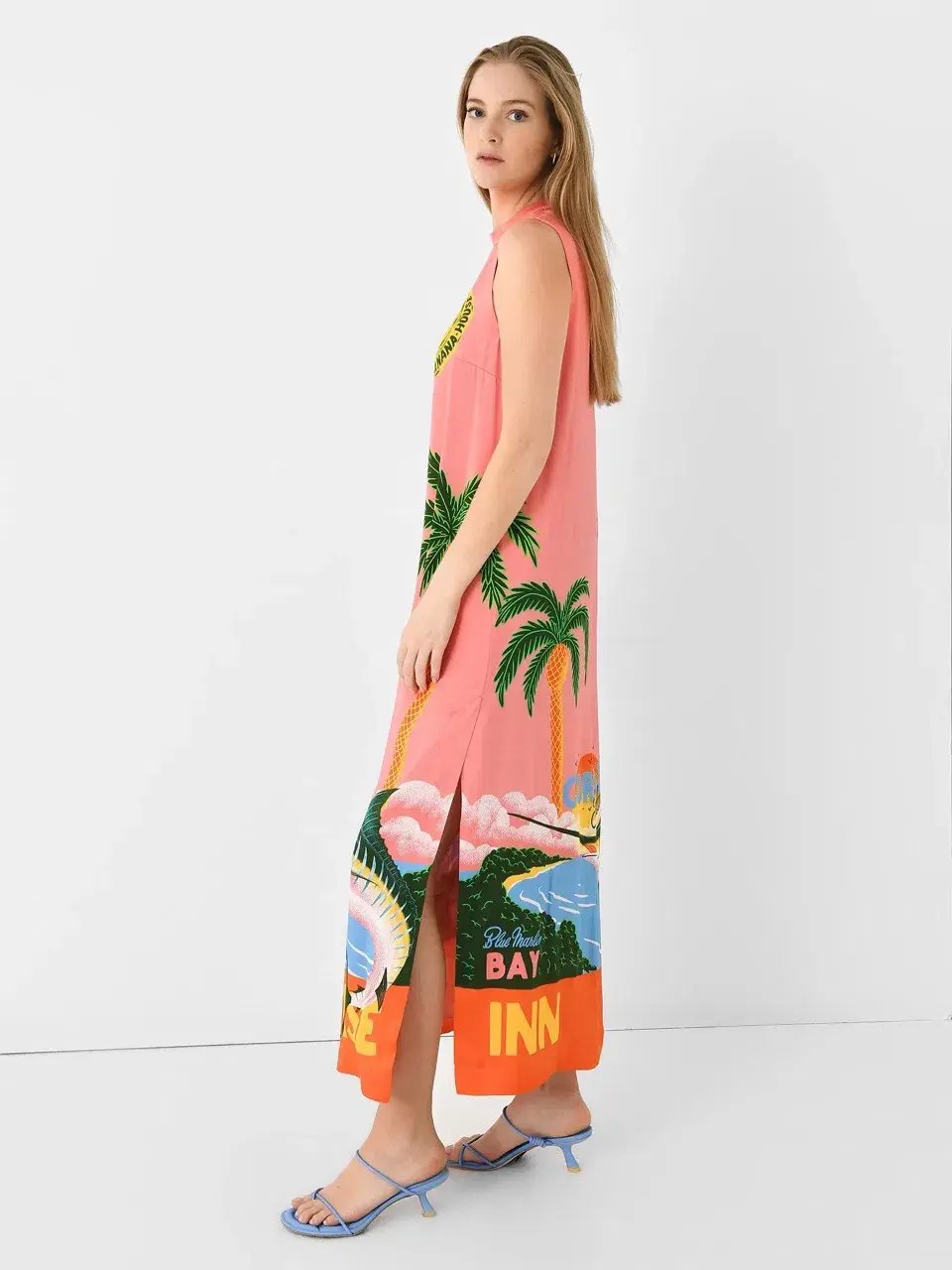 Alemais Paradiso Silk Midi Dress Pink Multi Size 10 AU photo 20