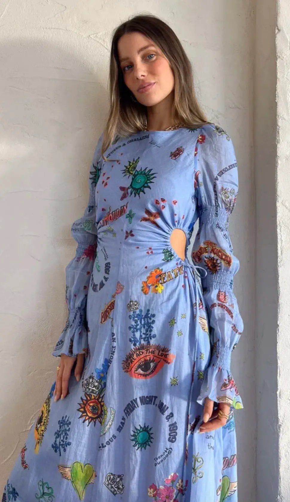 Kate Ford  Caracus Cut Out Gown Print photo 6