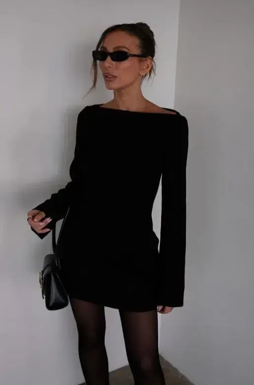Henne Patrizia Mini Dress Black Size 12 photo 7
