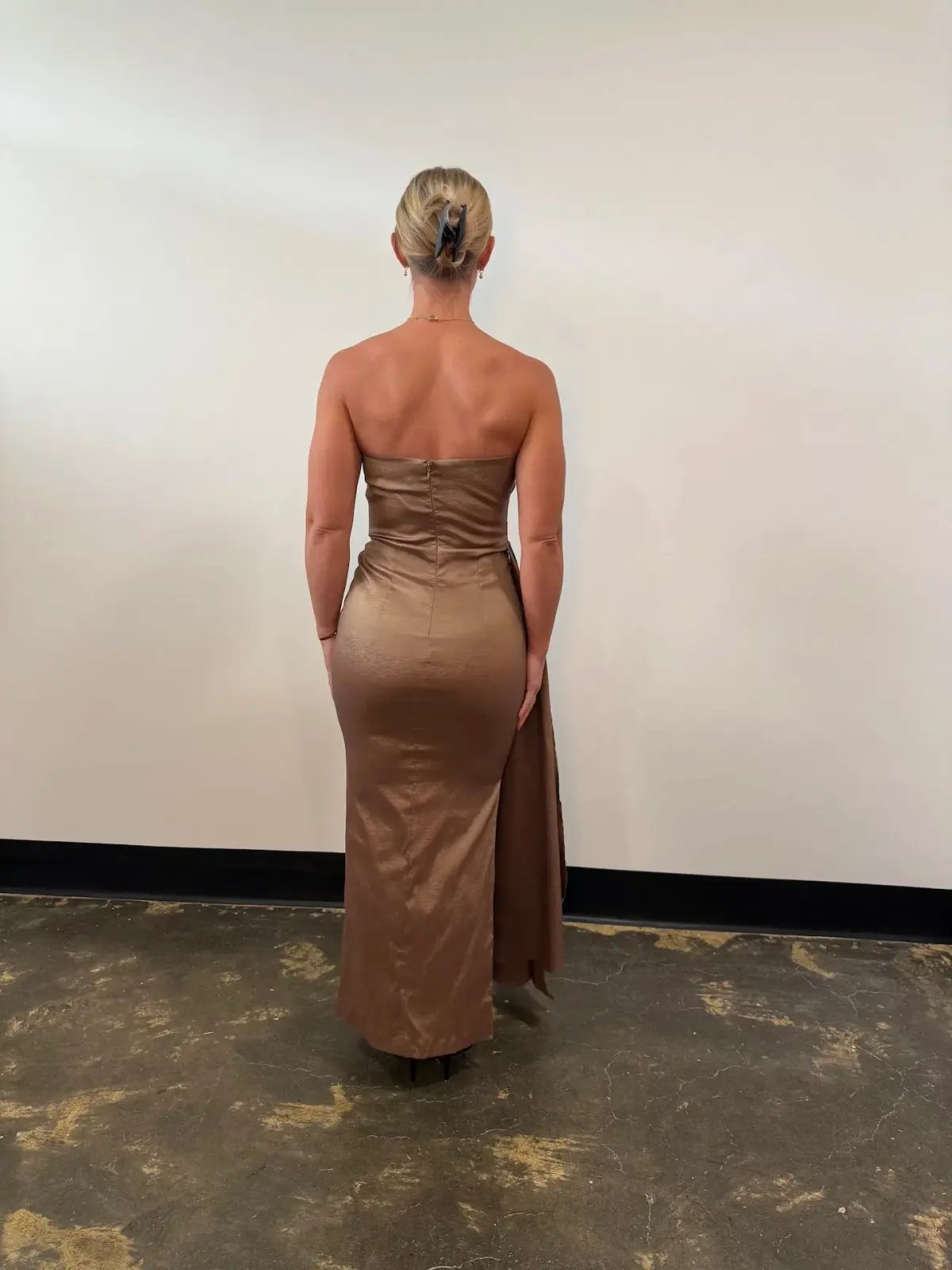 Elle Zeitoune Paulina Maxi Dress Cocoa Size 12 photo 3