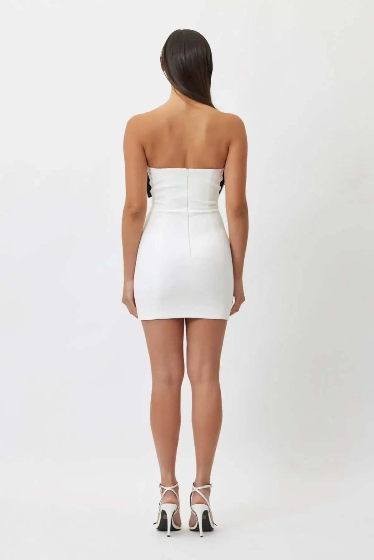 Bianca & Bridgett Rebecca Bow Mini Dress White Size 8 photo 2