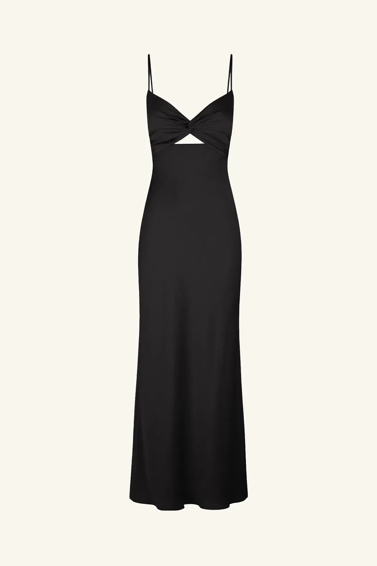 Shona Joy Luxe Twist Front Sleeveless Midi Dress Onyx Black Size 12 photo 5