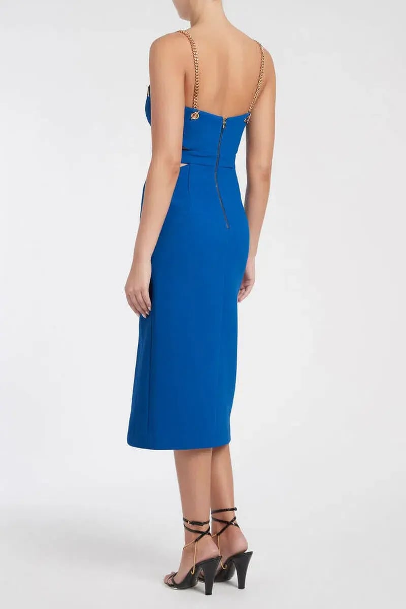 Rebecca Vallance Iman Cut Out Dress Blue Size 8 photo 2