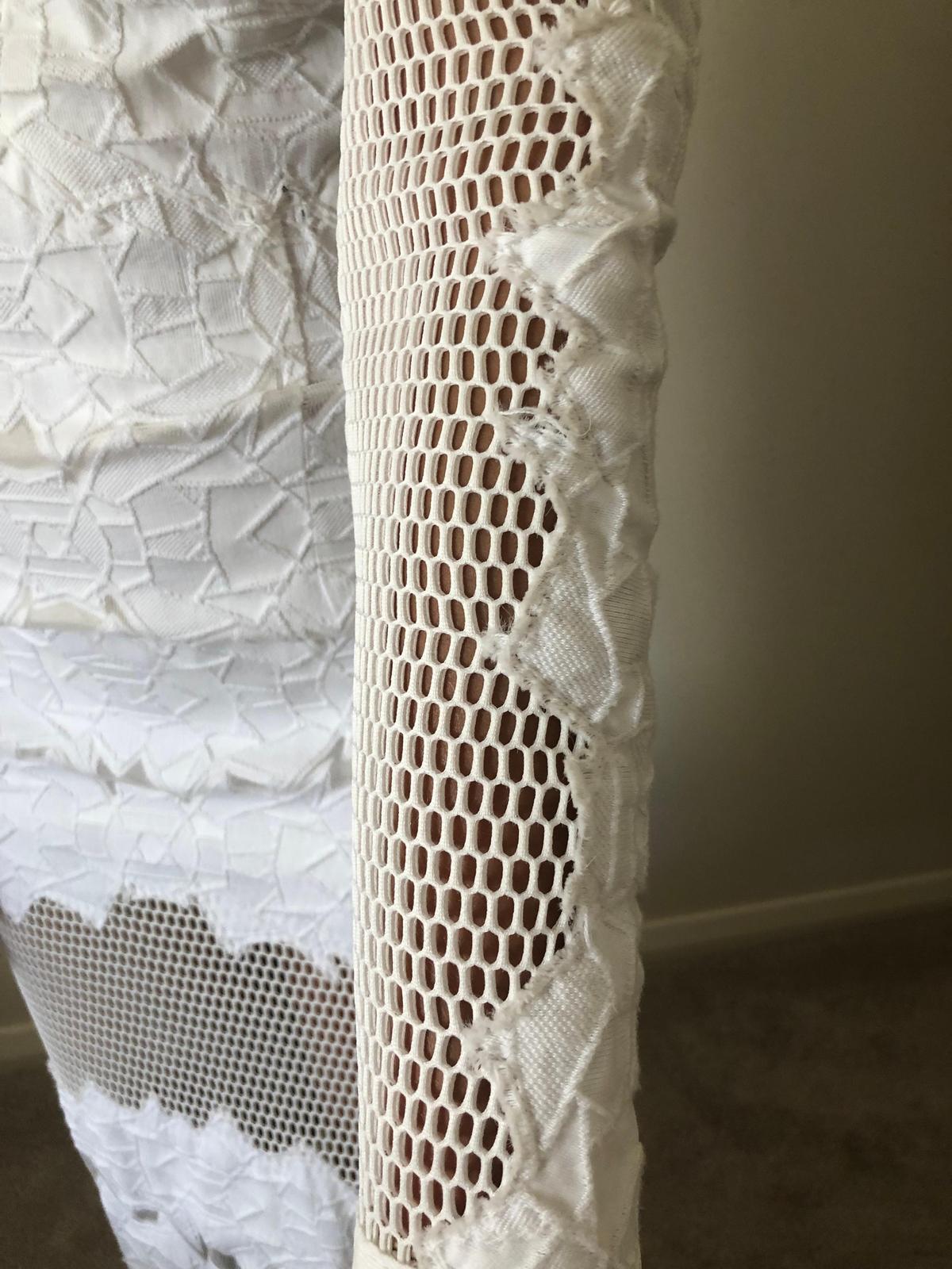 Jonathan Simkhai Burnout Brocade Long Sleeve Dress White Size 8 photo 7