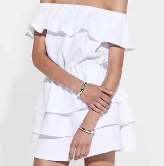 Sir The Label Stefi Mini Dress White Size AU 10 photo 2