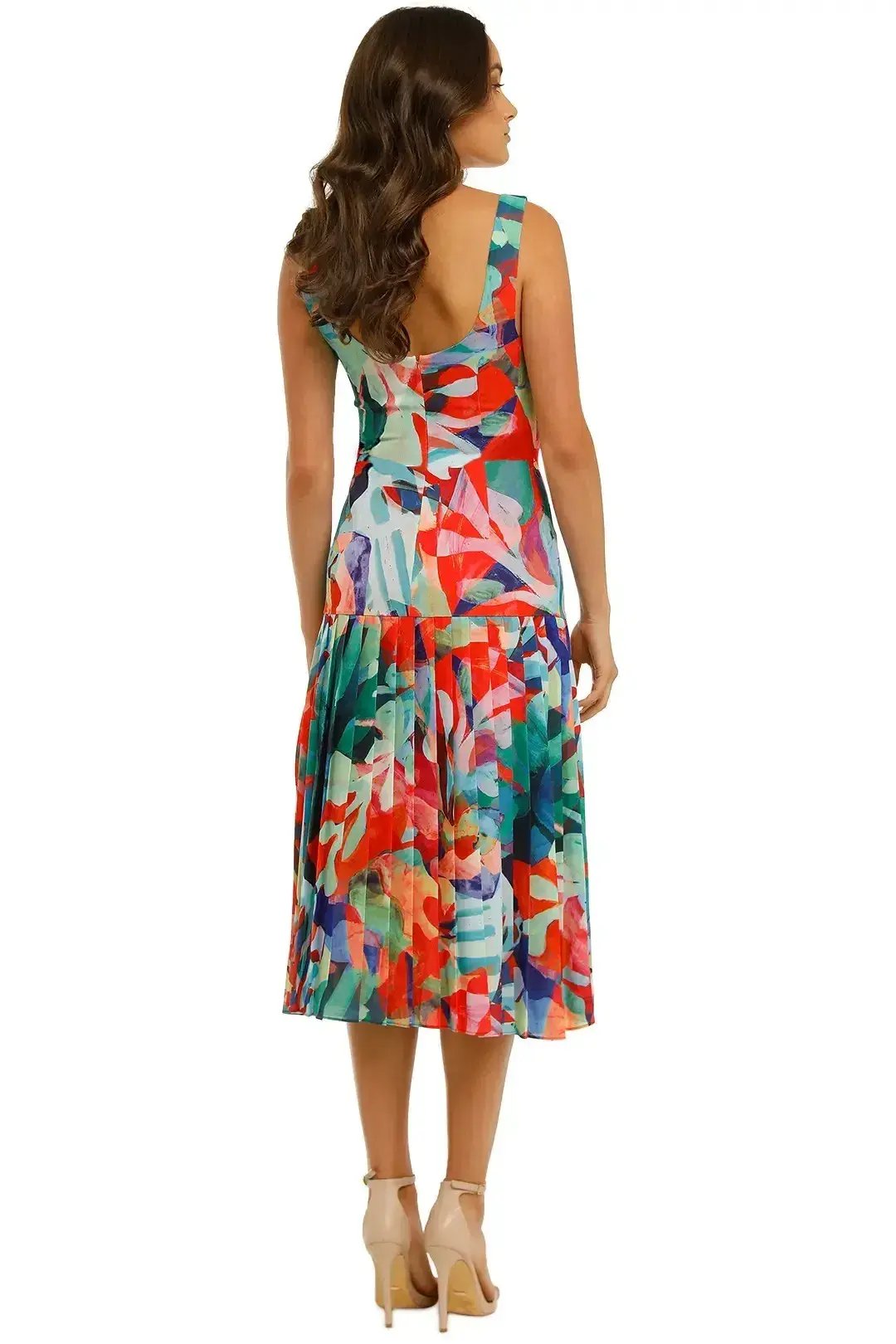 Vestire Miami Nights Midi Dress in Miami Print Size 8 photo 3