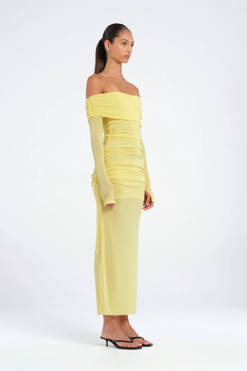 Benni Blair Midi Dress - Lemon photo 3