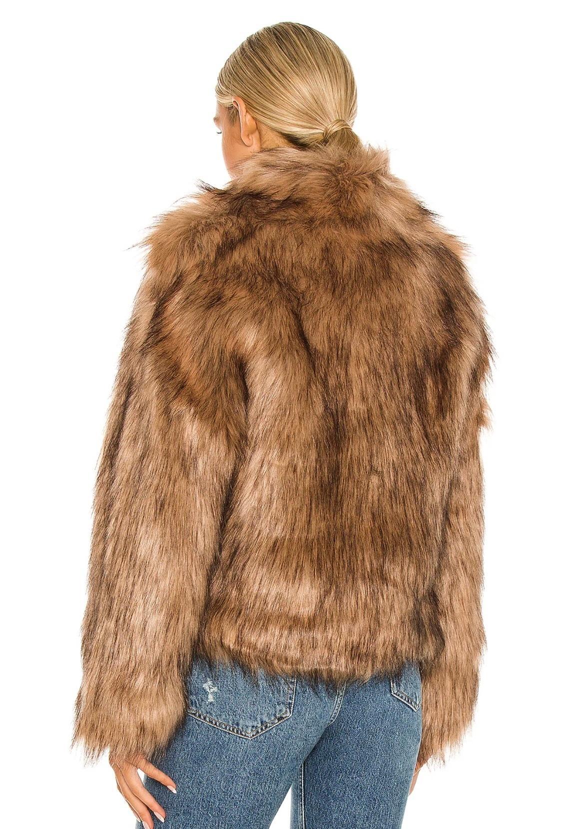 Unreal Fur Delish Jacket Mocha Brown Size 6 photo 2