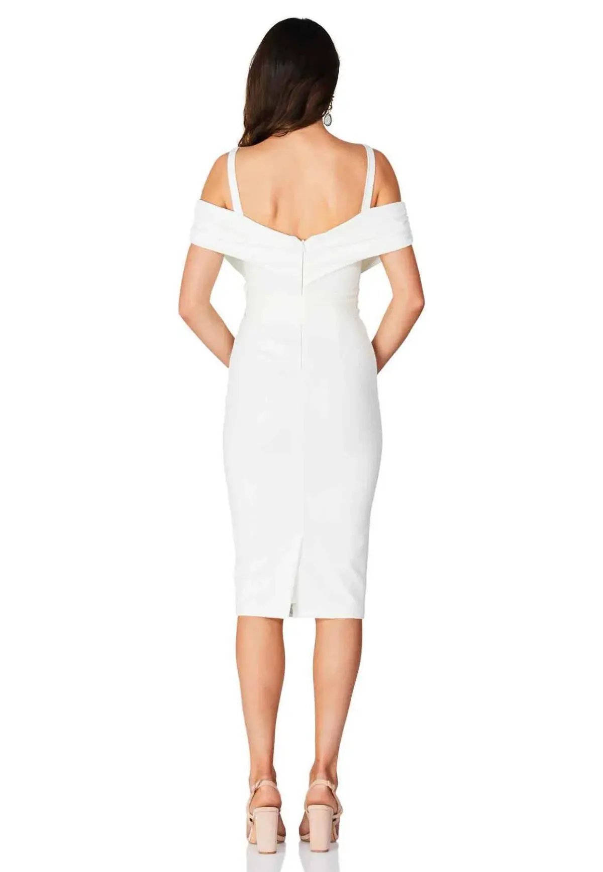 Pasduchas Zenith Midi Dress Ivory Size 10 photo 3