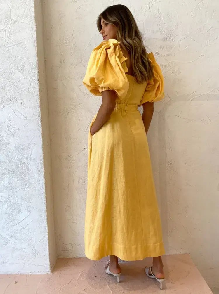 Sovere Noble Maxi Dress Buttercup Size AU 10 photo 5