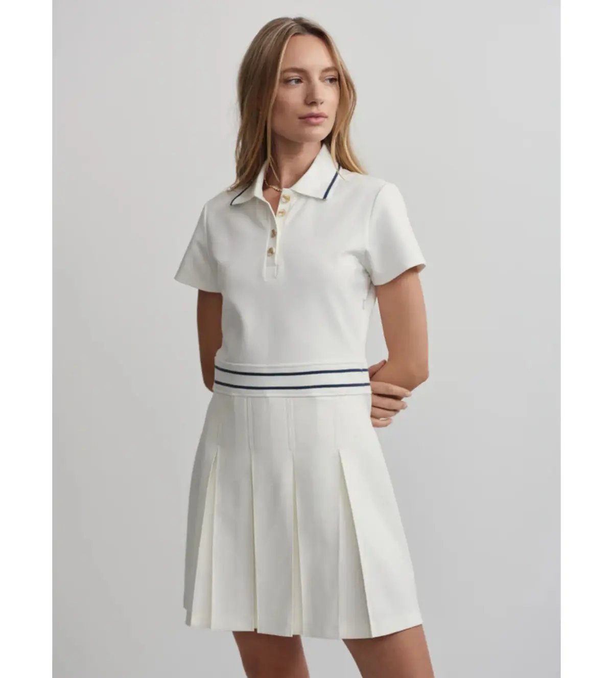 Varley Amar Dress Snow White Size AU 6 photo 2