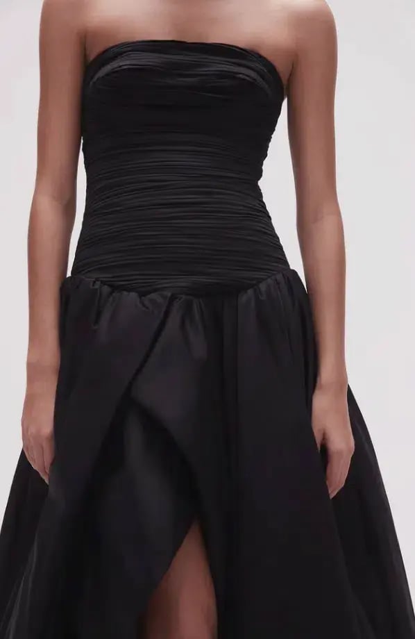 Aje Violette Bubble Hem Maxi Dress Black Size 8 photo 4