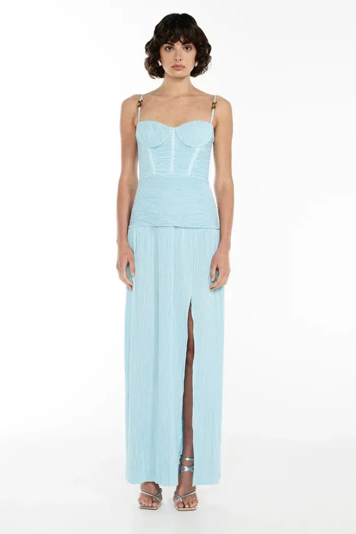 Manning Cartell Double Time Pleat Dress Aqua Spritz Size 10 photo 3