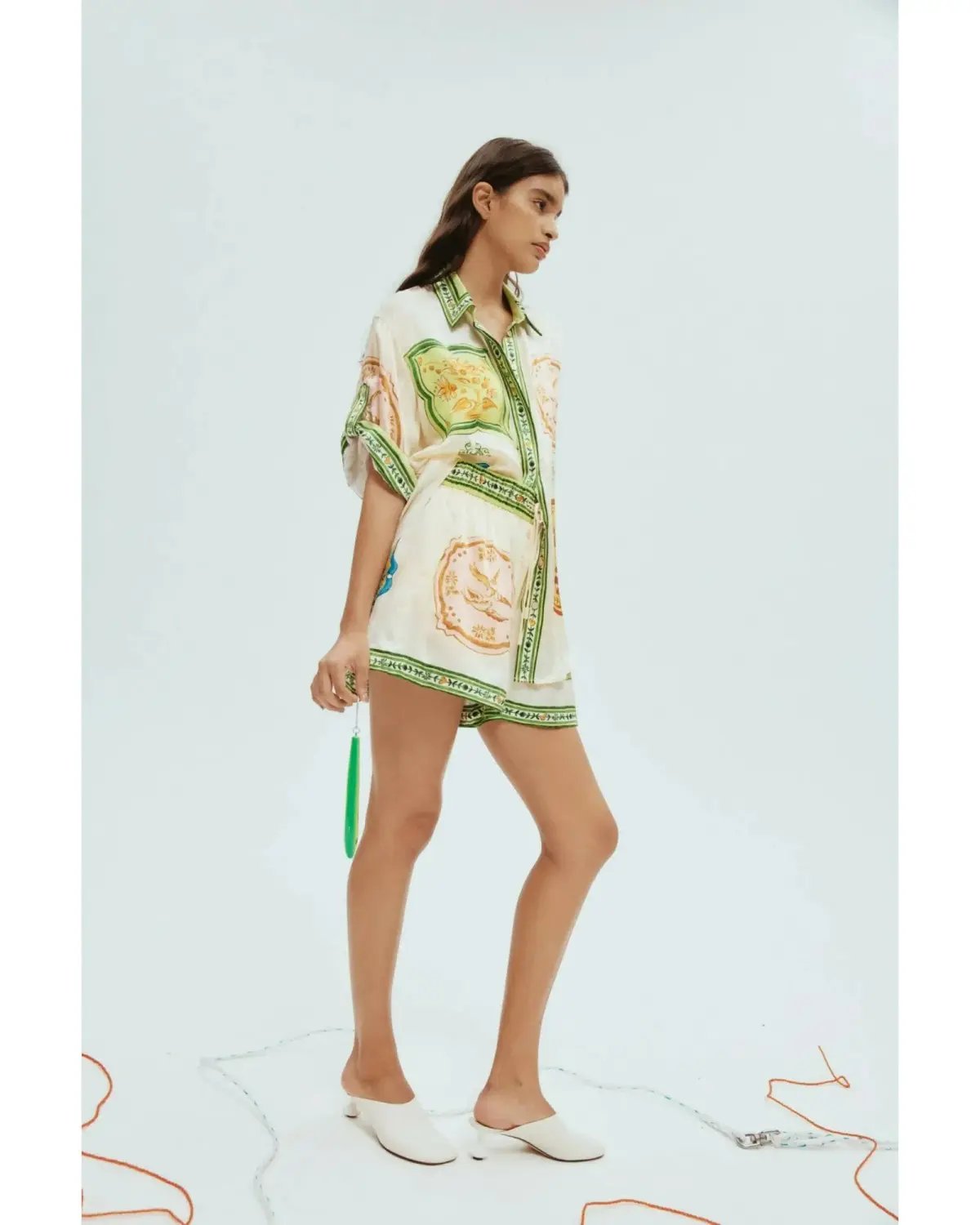 Alemais Porcelain Shirt and Short Set Multi Print Size 16 photo 2