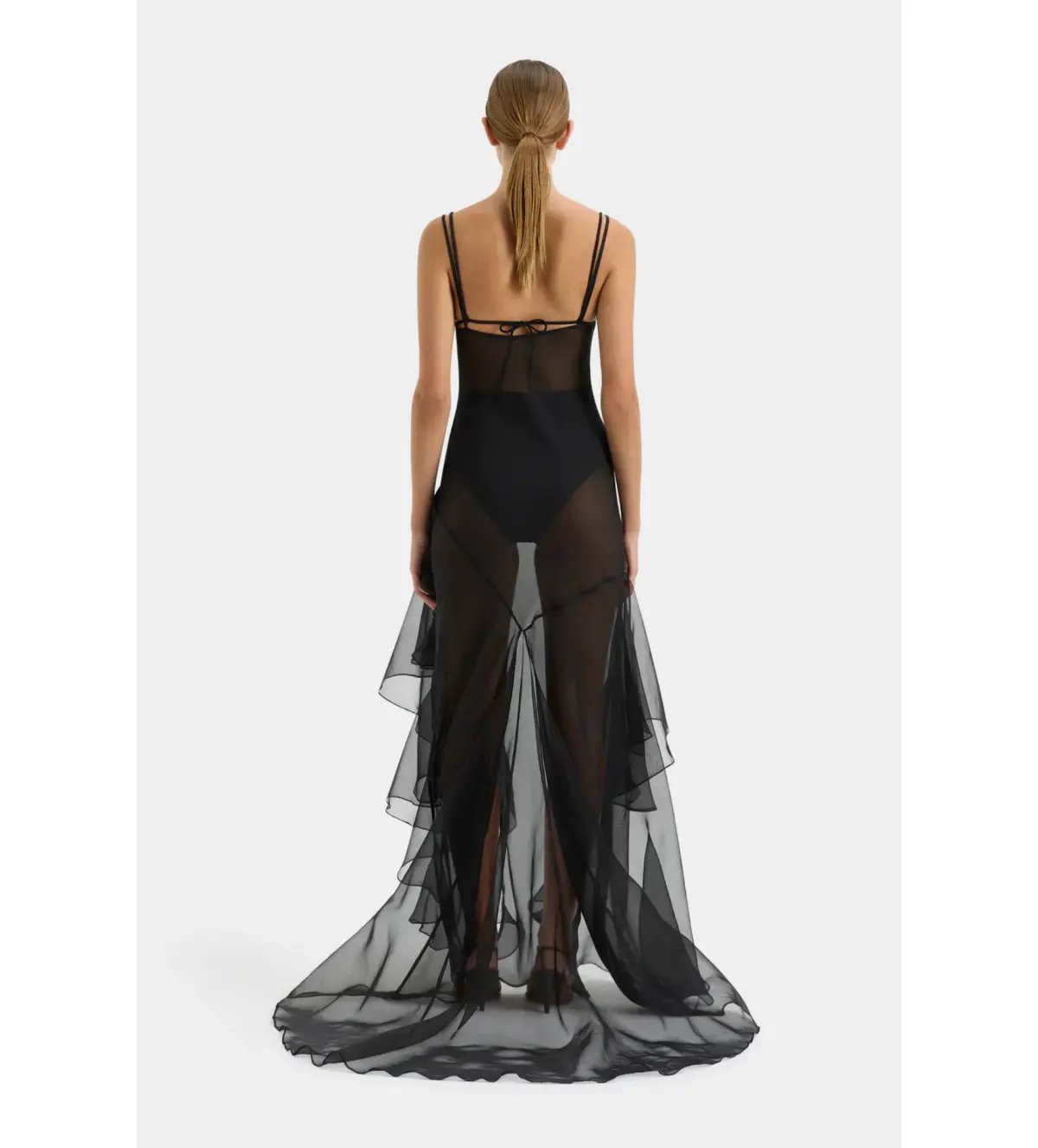 Sir The Label Sage Flounce Gown Black Size 1 / AU 8 photo 4