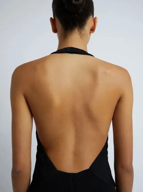 Christopher Esber Tailored Slope Halter Black Dress Size AU 6 photo 8