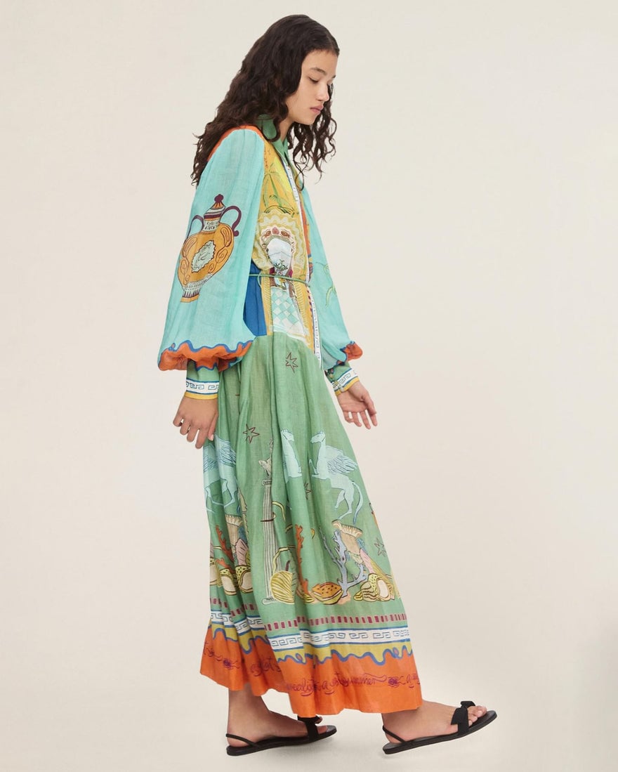 Alemais Surrealist Summer Ramie Shirtdress photo 3